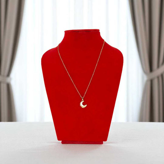 Golden Pendant – Half-Moon Design