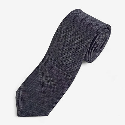 Grey Tie with Black Dots