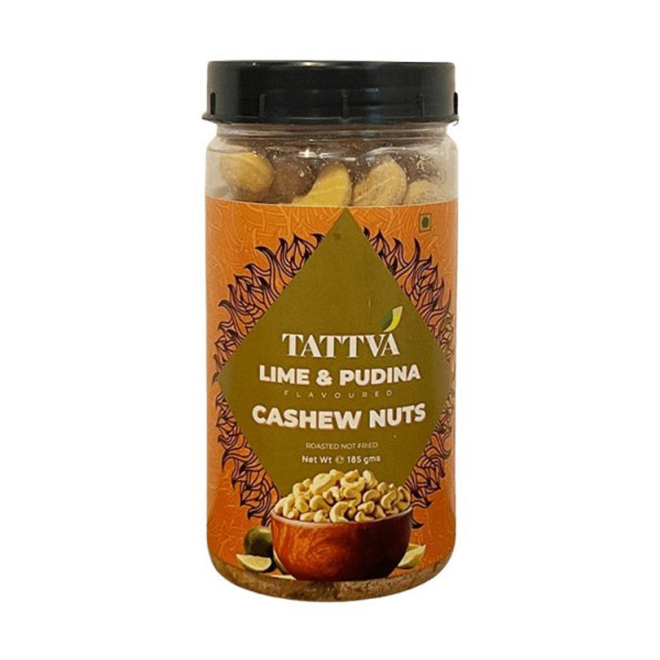 Tattva Lime & Pudina Flavoured Cashew Nuts (185g)