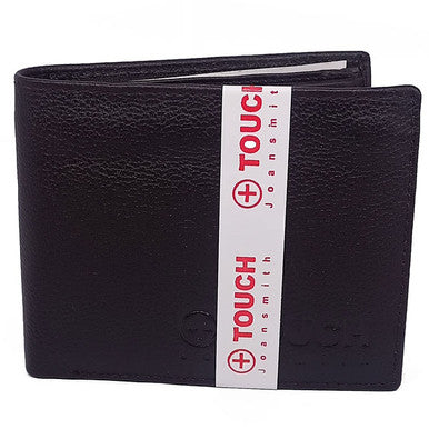 Touch Brown Leather Tri-fold Wallet for Men