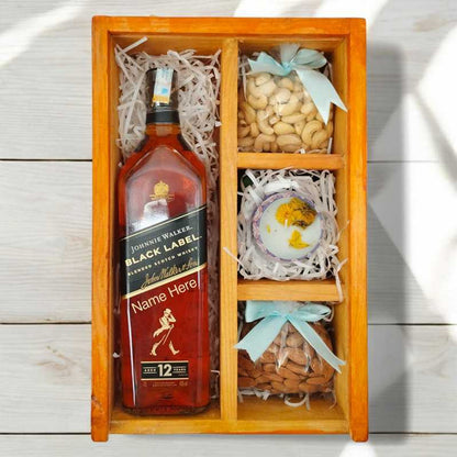 Father’s Day Gift: Custom Whisky (1000ml) With Name & Dry Nuts