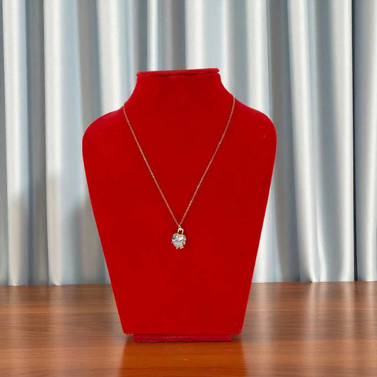White Stone Heart Pendant – Initials A & Y
