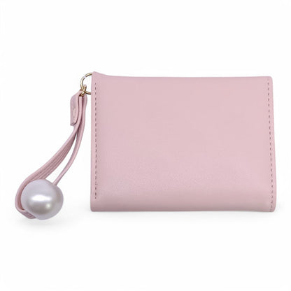Pearl Strap Trifold Wallet For Women
