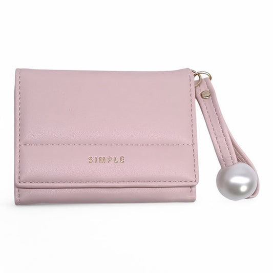 Pearl Strap Trifold Wallet For Women