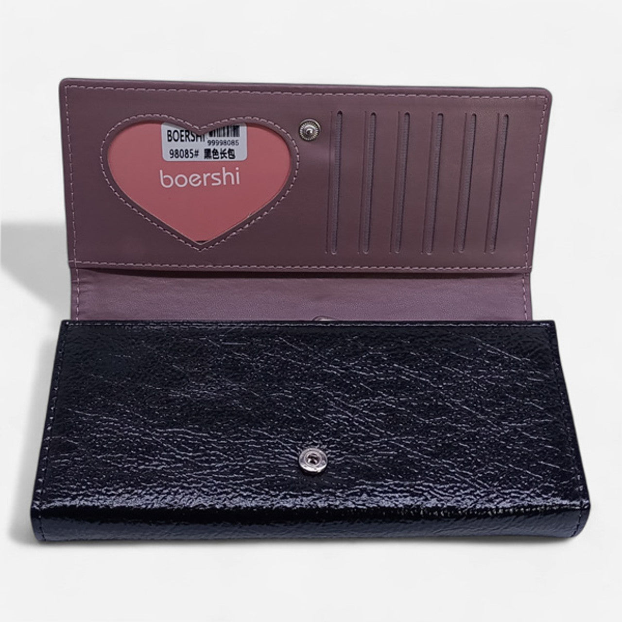 Elegant Black Bi-Fold Wallet for Women