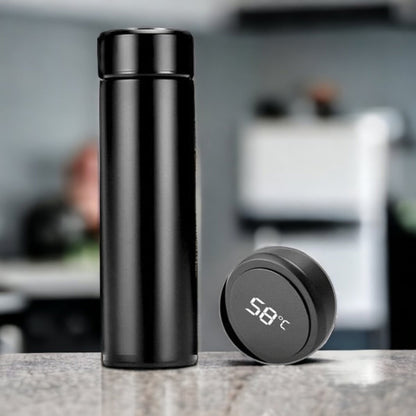 Black Smart LED Temperature Bottle
