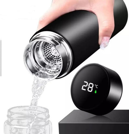 Black Smart LED Temperature Bottle