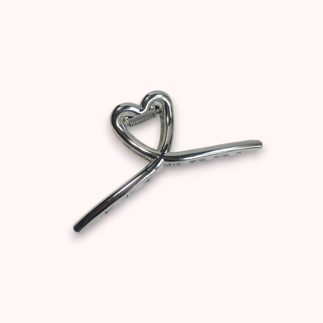 Heart Shaped Hair Clip-Sliver