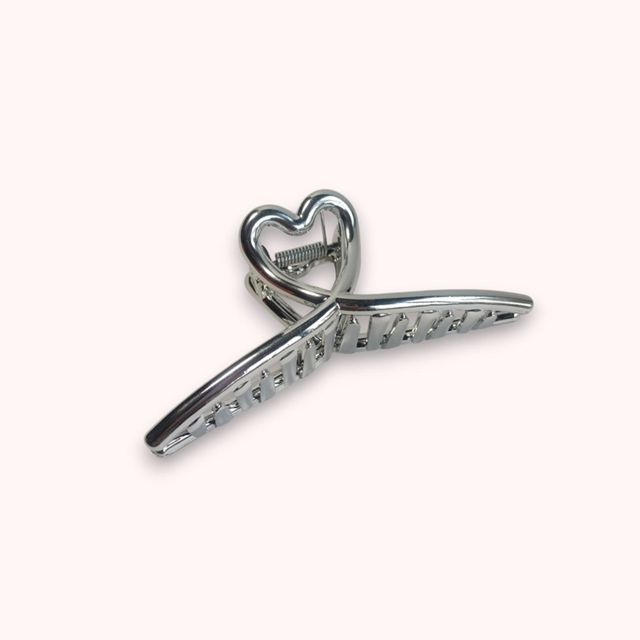 Heart Shaped Hair Clip-Sliver