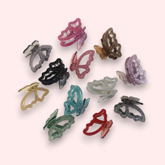 Glitter Butterfly Hair Clip-Color May Vary