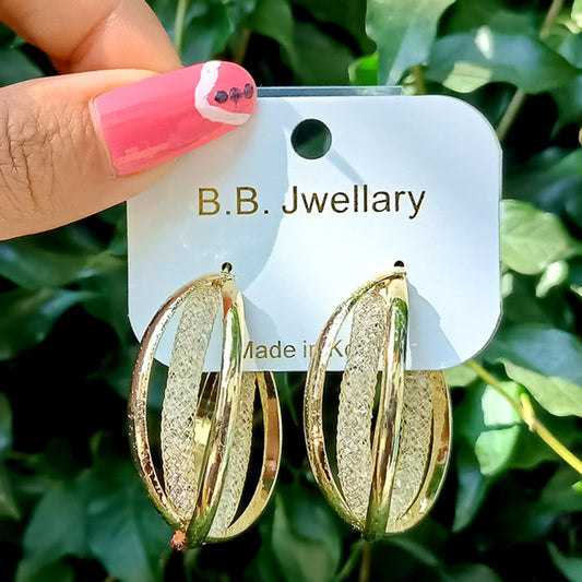 Triple Goldtone Hoop Earrings