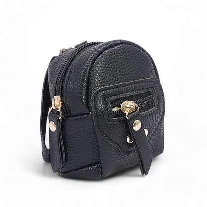 PU Leather Keyring Bag-Black