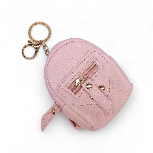PU Leather Keyring Bag - Pink
