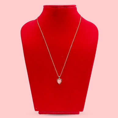 Rose Gold Pink Heart Locket