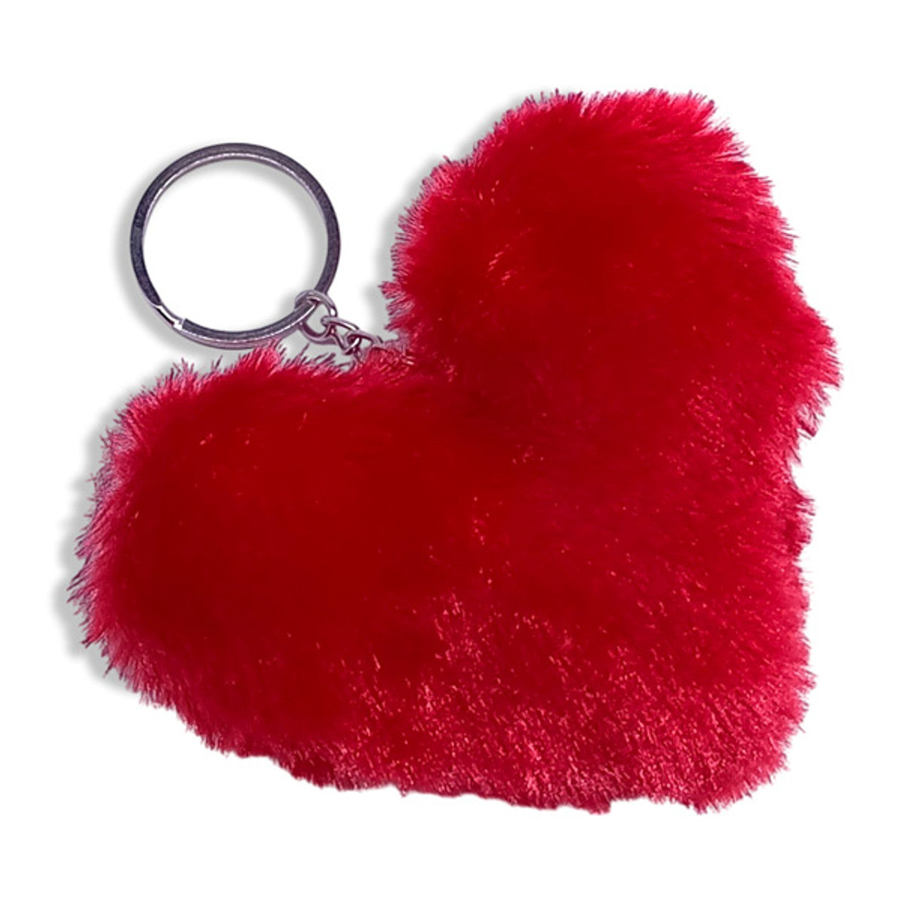 Mini Plush Heart Keychain-Red