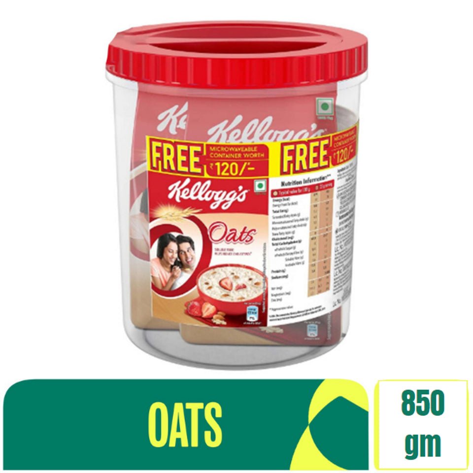 Kellogg's Oats (Rolled Oats) 850g (425g x 2 Units in Free Jar) - GiftstoNepal.com | GTN