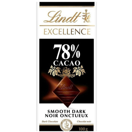 Lindt Excellence 78% Cocoa Smooth Dark (100g) - GiftstoNepal.com | GTN