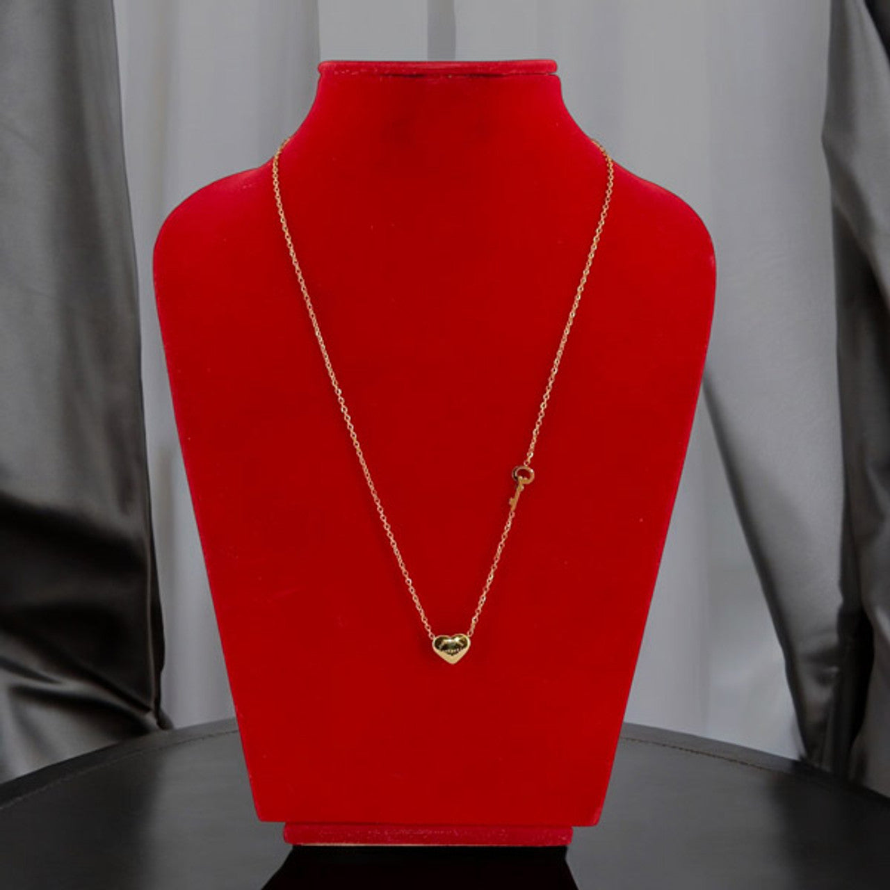 Heart-Key Pendant Necklace