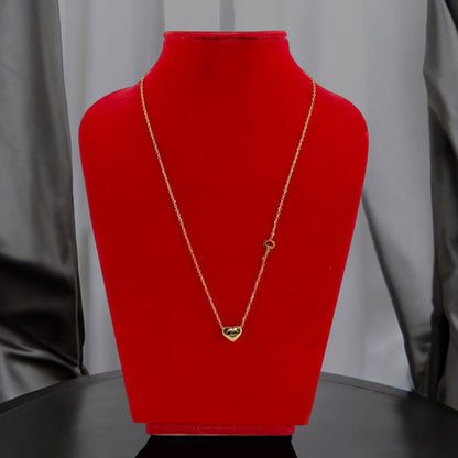 Heart-Key Pendant Necklace