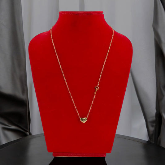 Heart-Key Pendant Necklace