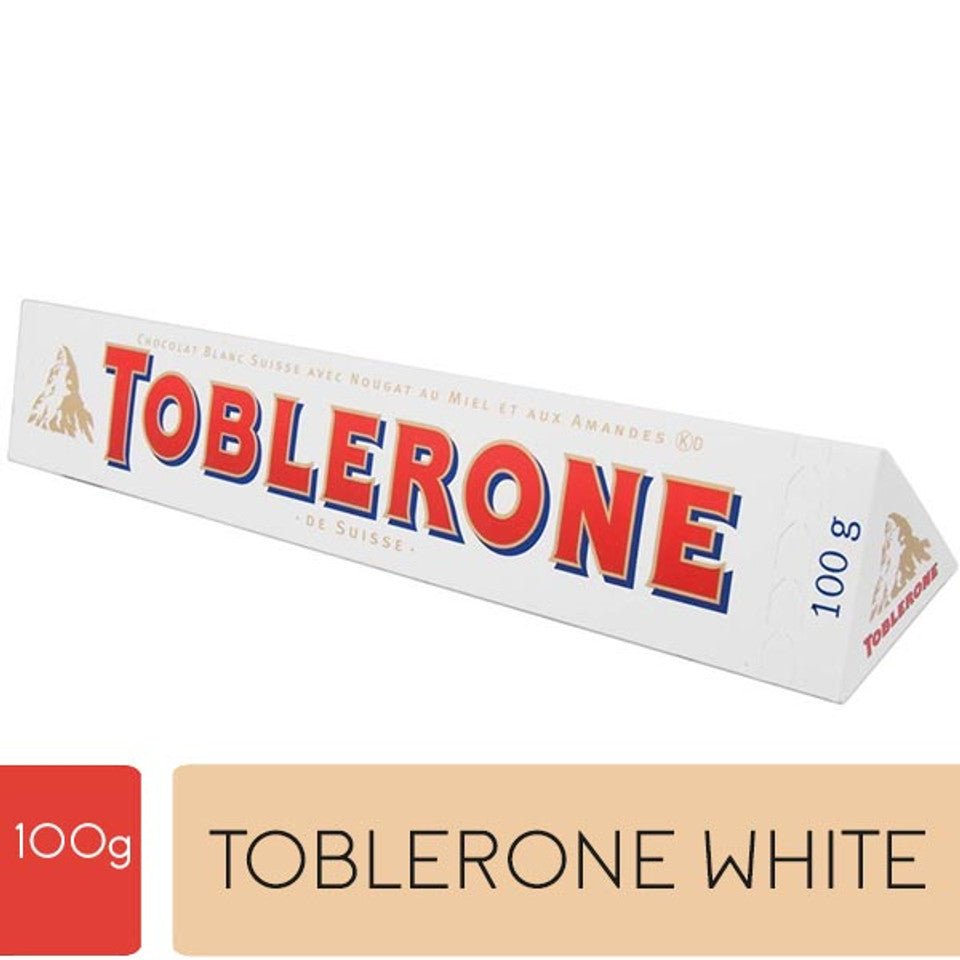 Toblerone White Swiss Chocolate (100g) - GiftstoNepal.com | GTN