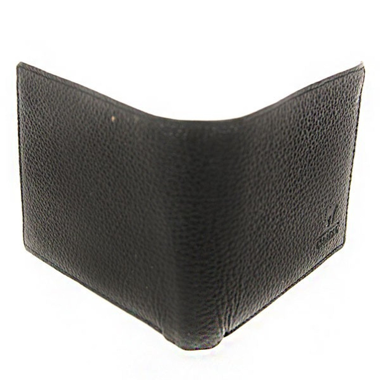 Black Leather Bi-Fold Wallet For Men