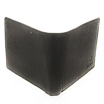 Black Leather Bi-Fold Wallet For Men