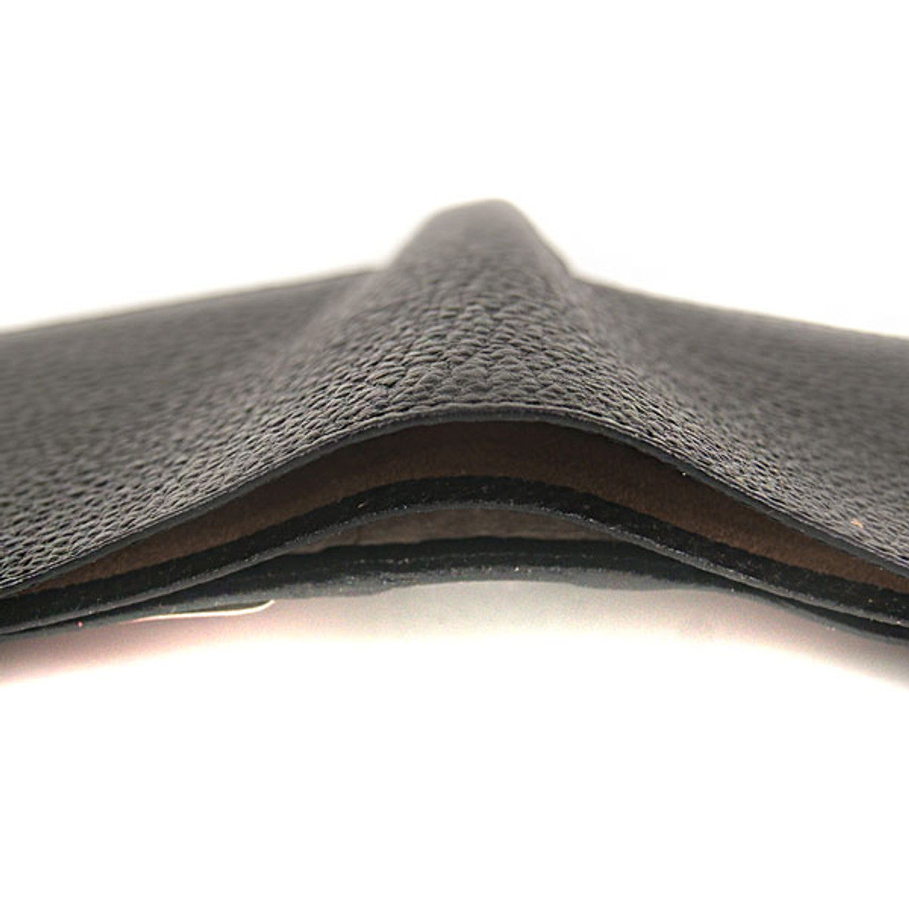 Black Leather Bi-Fold Wallet For Men