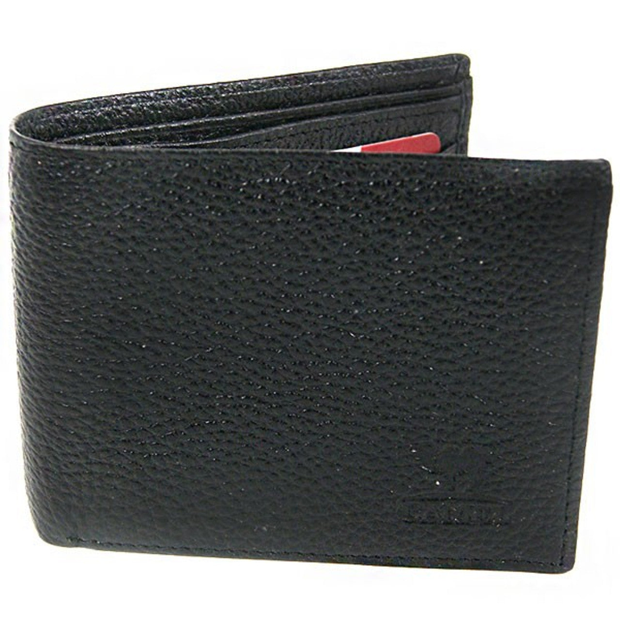 Black Leather Bi-Fold Wallet For Men