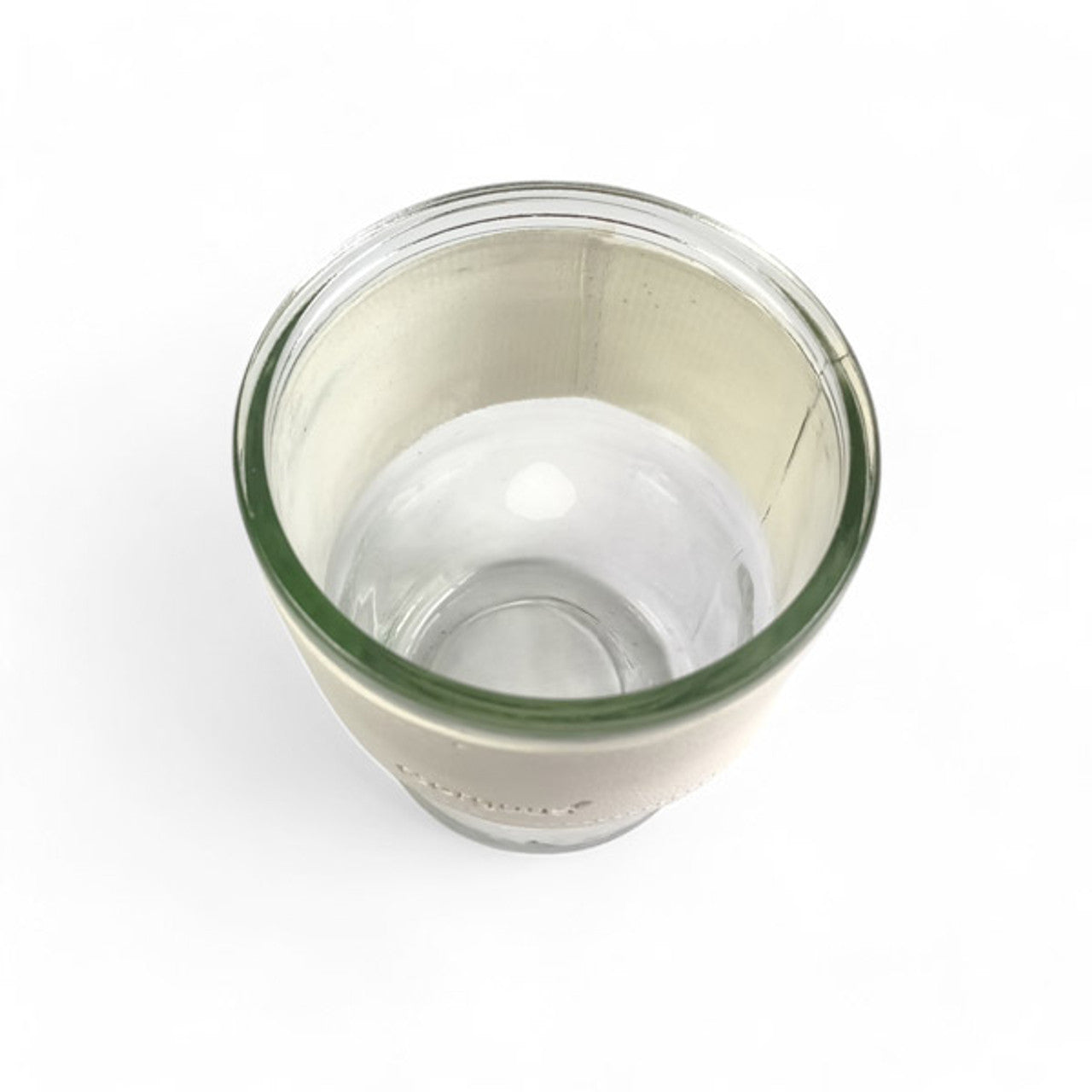 White Glass Tumbler with Straw – 400ml